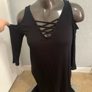 Brand new casual black off the shoulder dress